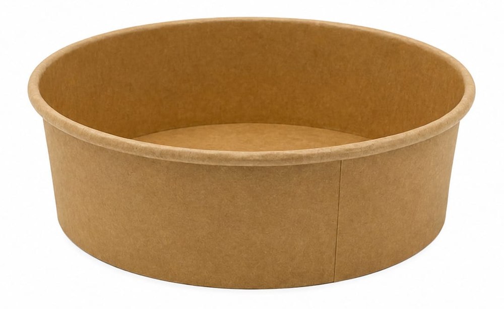 Kraft paper salad bowl, 185 mm diameter